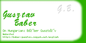 gusztav baber business card